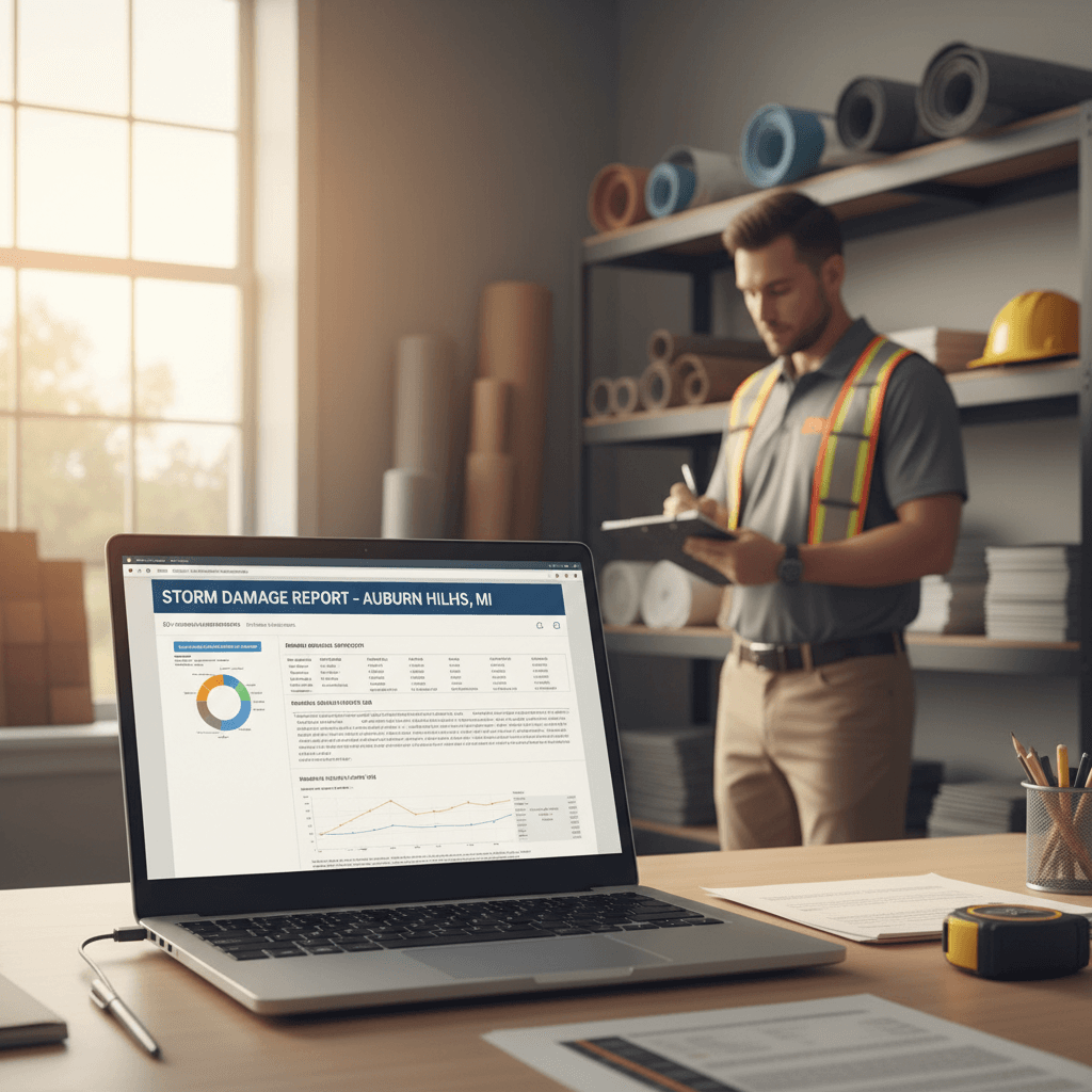 Damage assessment documentation and insurance paperwork review